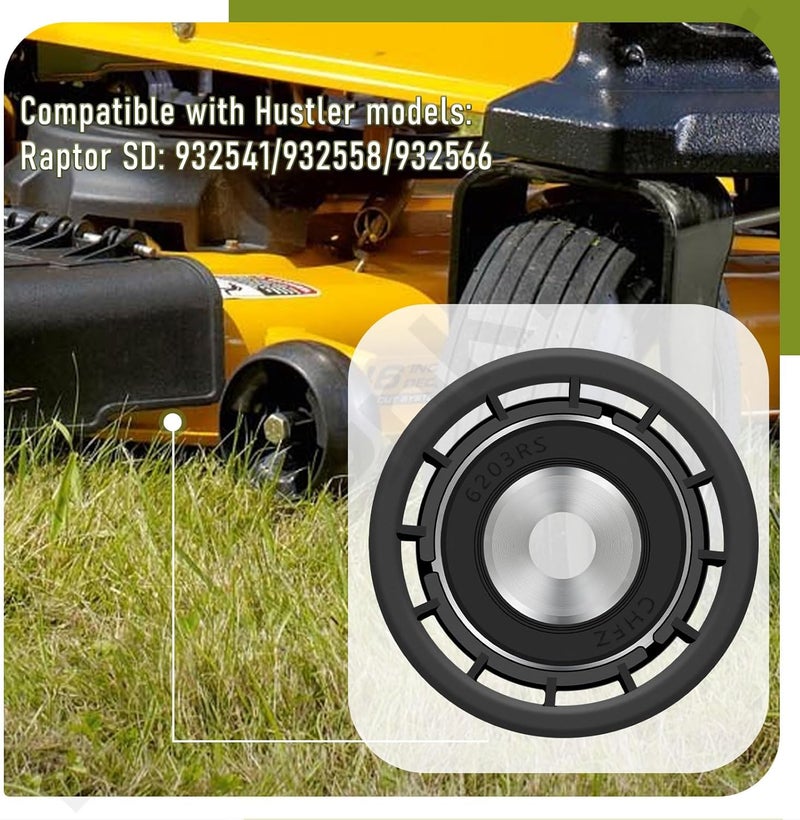 KitchenKipper 604491 Flat Idler Pulley 3/8" x 2" Compatible with Hustler Raptor Big Dog ALPHA604491, 935916, 937755, 938142, 938134, 935858, 938621 - Image 5